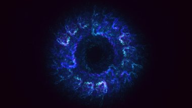 3B soyut renkli fraktal ışık arkaplanı oluşturma