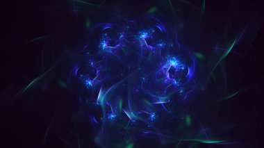 3B soyut renkli fraktal ışık arkaplanı oluşturma