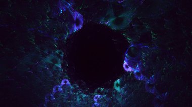 3B soyut renkli fraktal ışık arkaplanı oluşturma