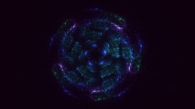 Soyut çok renkli fraktal ışık arkaplanı 3B görüntüleme