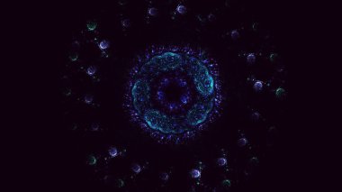 Soyut çok renkli fraktal ışık arkaplanı 3B görüntüleme