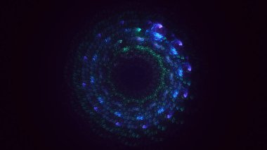 Soyut çok renkli fraktal ışık arkaplanı 3B görüntüleme