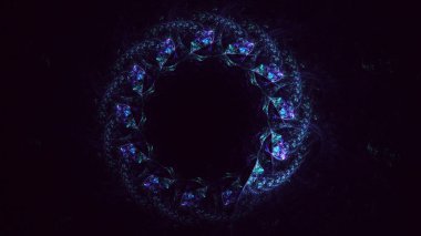 Soyut çok renkli fraktal ışık arkaplanı 3B görüntüleme