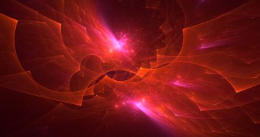 Soyut çok renkli fraktal ışık arkaplanı 3B görüntüleme