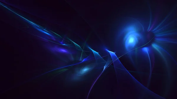 Renderização Abstrato Azul Fundo Luz Fractal — Fotografia de Stock