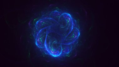 Soyut çok renkli fraktal ışık arkaplanı 3B görüntüleme