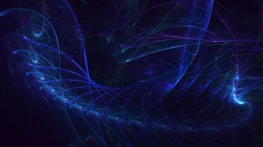 Soyut çok renkli fraktal ışık arkaplanı 3B görüntüleme