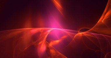 Soyut çok renkli fraktal ışık arkaplanı 3B görüntüleme