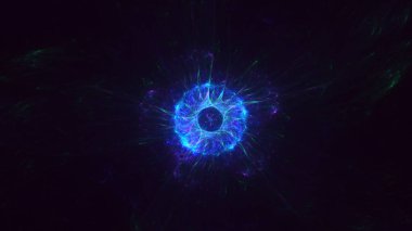 3B soyut yuvarlak ışık arkaplanı oluşturma