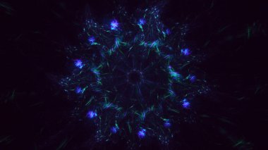 Soyut çok renkli fraktal ışık arkaplanı 3B görüntüleme