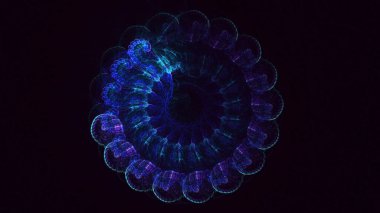 Soyut çok renkli fraktal ışık arkaplanı 3B görüntüleme