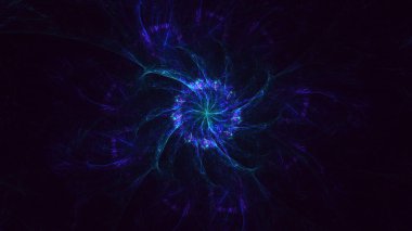 Soyut çok renkli fraktal ışık arkaplanı 3B görüntüleme