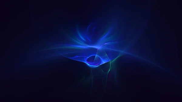 Renderização Abstrato Azul Fundo Luz Fractal — Fotografia de Stock