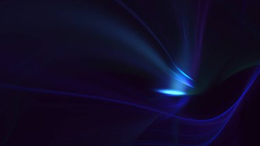 Soyut mavi fraktal ışık arkaplanı 3 boyutlu oluşturuluyor