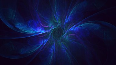 3B soyut renkli fraktal ışık arkaplanı oluşturma