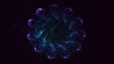 3B soyut yuvarlak ışık arkaplanı oluşturma