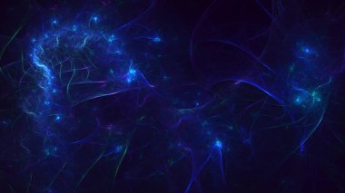 3B soyut renkli fraktal ışık arkaplanı oluşturma