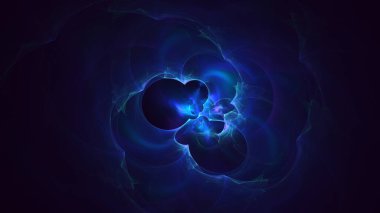 Soyut çok renkli fraktal ışık arkaplanı 3B görüntüleme