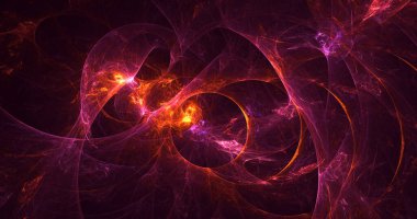 Soyut çok renkli fraktal ışık arkaplanı 3B görüntüleme