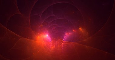 Soyut çok renkli fraktal ışık arkaplanı 3B görüntüleme