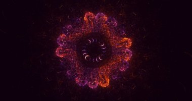 Soyut çok renkli fraktal ışık arkaplanı 3B görüntüleme