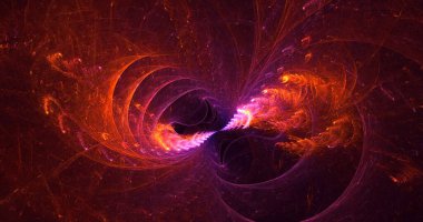 Soyut çok renkli fraktal ışık arkaplanı 3B görüntüleme