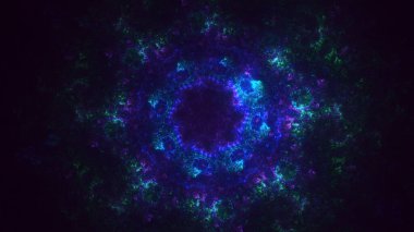 Soyut çok renkli fraktal ışık arkaplanı 3B görüntüleme