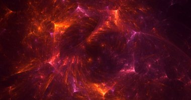 Soyut çok renkli fraktal ışık arkaplanı 3B görüntüleme