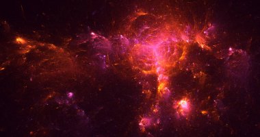 Soyut çok renkli fraktal ışık arkaplanı 3B görüntüleme