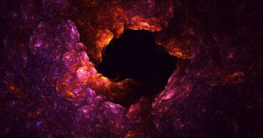 3B soyut renkli fraktal ışık arkaplanı oluşturma