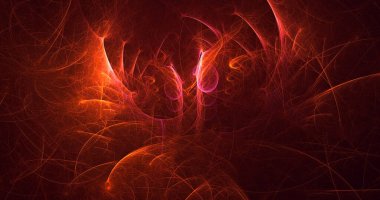 3B soyut renkli fraktal ışık arkaplanı oluşturma