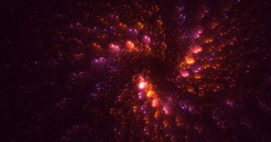 3B soyut renkli fraktal ışık arkaplanı oluşturma