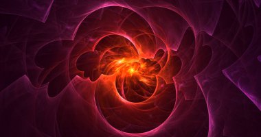 3B soyut renkli fraktal ışık arkaplanı oluşturma