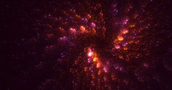 3B soyut renkli fraktal ışık arkaplanı oluşturma