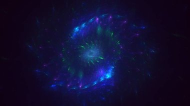 3B soyut renkli fraktal ışık arkaplanı oluşturma