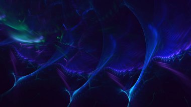 Soyut çok renkli fraktal ışık arkaplanı 3B görüntüleme
