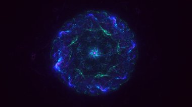 Soyut çok renkli fraktal ışık arkaplanı 3B görüntüleme