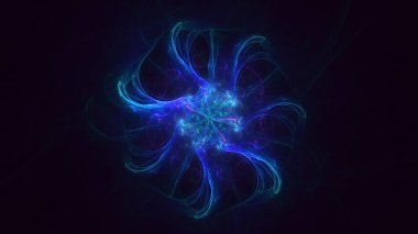 Soyut çok renkli fraktal ışık arkaplanı 3B görüntüleme