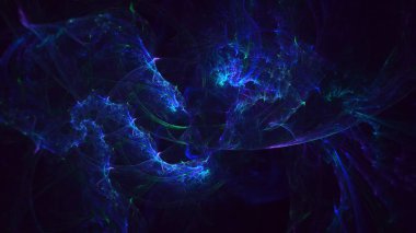 3D görüntüleme soyut mavi teknoloji fraktal arkaplan