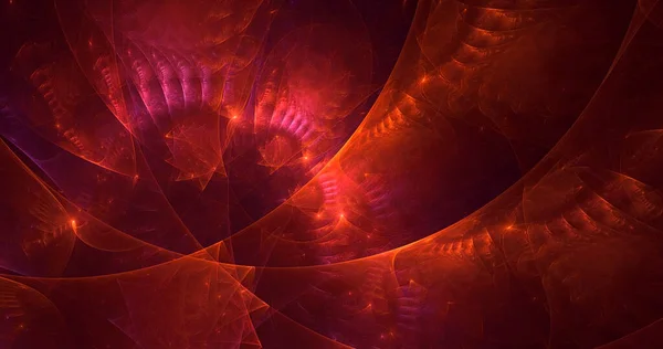 Renderização Abstrato Fundo Luz Fractal Vermelho — Fotografia de Stock