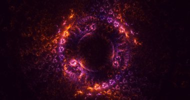 Soyut çok renkli fraktal ışık arkaplanı 3B görüntüleme