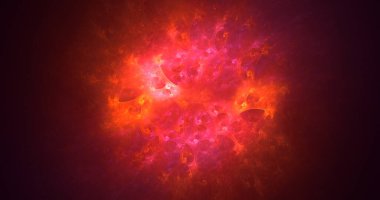 Soyut çok renkli fraktal ışık arkaplanı 3B görüntüleme
