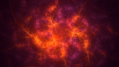 Soyut çok renkli fraktal ışık arkaplanı 3B görüntüleme