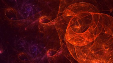 Soyut çok renkli fraktal ışık arkaplanı 3B görüntüleme