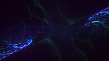 Soyut çok renkli fraktal ışık arkaplanı 3B görüntüleme