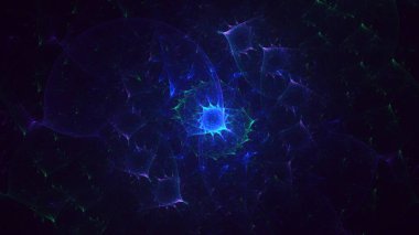 Soyut çok renkli fraktal ışık arkaplanı 3B görüntüleme