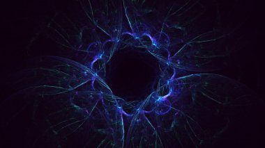 Soyut çok renkli fraktal ışık arkaplanı 3B görüntüleme