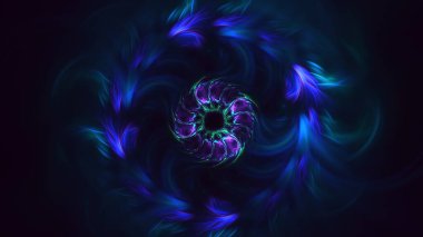Soyut çok renkli fraktal ışık arkaplanı 3B görüntüleme