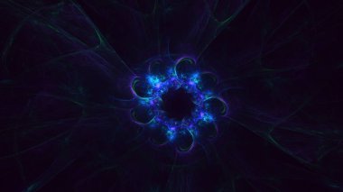 Soyut çok renkli fraktal ışık arkaplanı 3B görüntüleme