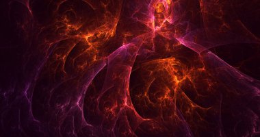 Soyut çok renkli fraktal ışık arkaplanı 3B görüntüleme